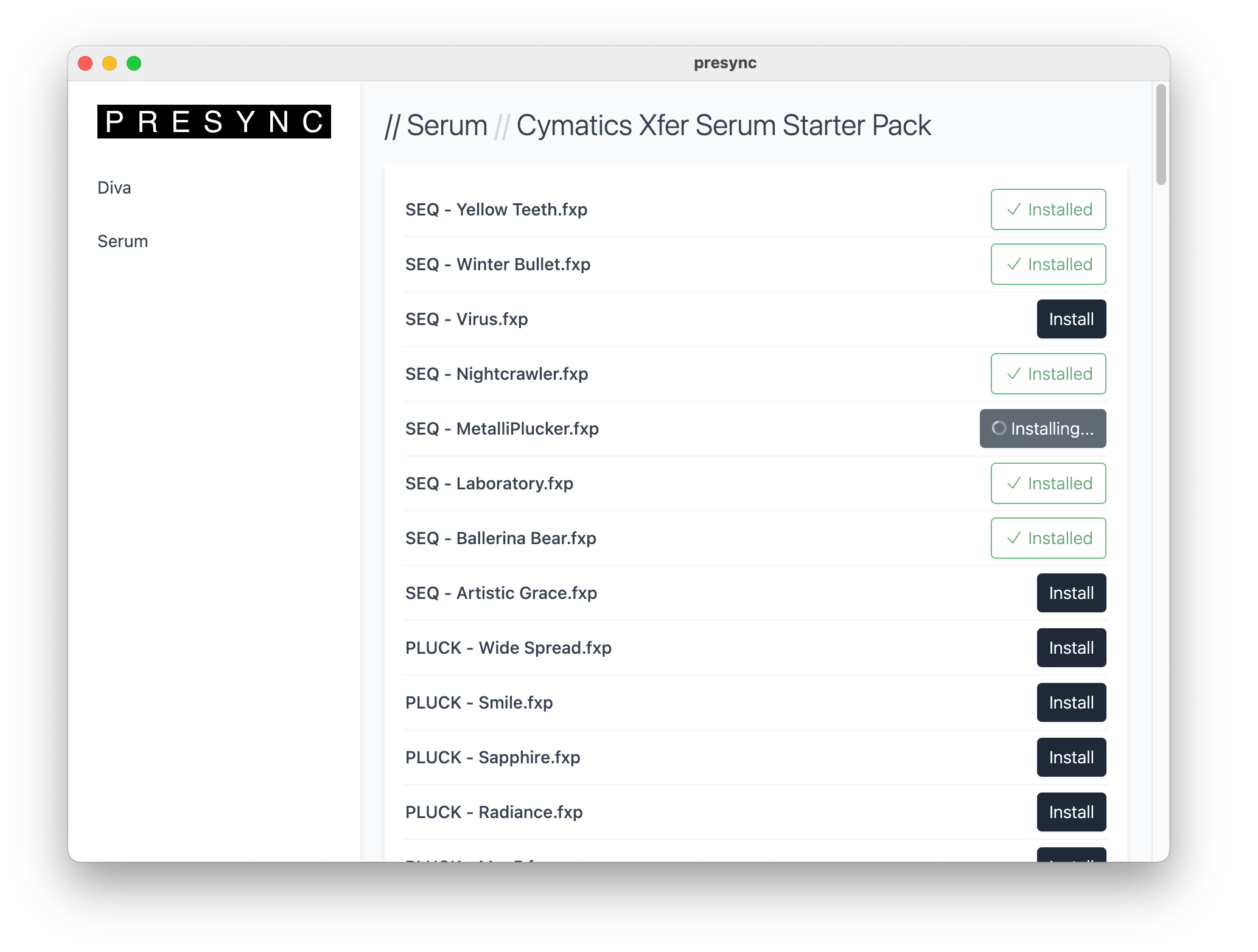 App screenshot